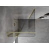 Mexen Mist T cabine de douche pivotante 110 x 110 cm, transparent, or brossé - 8A4T-110-110-55-00