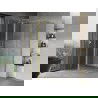 Mexen Mist T πτυσσόμενη καμπίνα ντους 90 x 70 cm, διάφανη, χρυσή βουρτσισμένη
