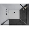 Mexen Pretoria preklopna tuš kabina 100 x 80 cm, prozirna, crna + tuš kada Flat - 852-100-080-70-00-4010B