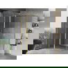 Mexen Mist T douchecabine met openslaande deur 100 x 70 cm, transparant, goud geborsteld - 8A4T-100-070-55-00