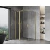 Mexen Mist T Duschkabine Schwingtür 100 x 70 cm, transparent, gebürstetes Gold - 8A4T-100-070-55-00