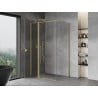 Mexen Mist T Duschkabine schwenkbar 100 x 80 cm, transparent, gebürstetes Gold - 8A4T-100-080-55-00