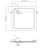 Mexen Pretoria cabine de douche pivotante 100 x 100 cm, transparente, noire + receveur Flat - 852-100-100-70-00-4010B