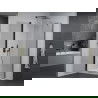 Mexen Pretoria douchecabine scharnierend 100 x 100 cm, transparant, zwart + Flat douchebak - 852-100-100-70-00-4010B