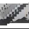 Mexen Pretoria douchecabine scharnierend 100 x 100 cm, transparant, zwart + Flat douchebak - 852-100-100-70-00-4010B