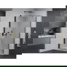 Mexen Pretoria douchecabine scharnierend 100 x 100 cm, transparant, zwart + Flat douchebak - 852-100-100-70-00-4010B