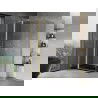 Mexen Mist T Duschkabine schwenkbar 95 x 110 cm, transparent, gebürstet gold - 8A4T-095-110-55-00
