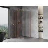 Mexen Mist T Duschkabine mit Drehöffnung 90 x 90 cm, transparent, gebürstetes Kupfer - 8A4T-090-090-65-00
