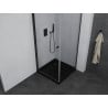 Mexen Pretoria cabine de douche pivotante 70 x 70 cm, transparent, noir + receveur Flat, noir - 852-070-070-70-00-4070B