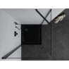 Mexen Pretoria cabine de douche pivotante 70 x 70 cm, transparent, noir + receveur Flat, noir - 852-070-070-70-00-4070B