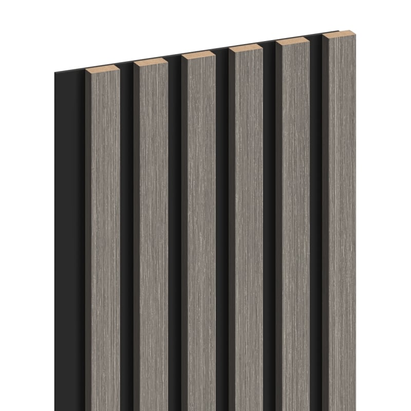 Mexen Lam-B lamelles murales 275 x 30 cm, plaque HDF 4 mm, placage technique, Chêne Argenté - S100-275307-3015-007