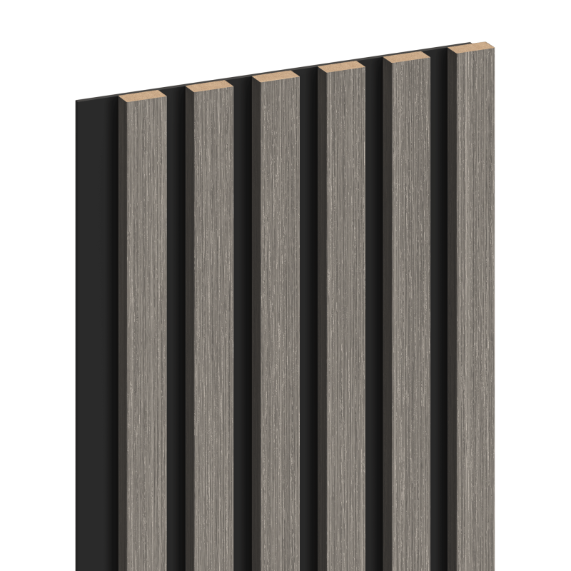 Mexen Lam-B Wandlamellen 275 x 30 cm, HDF-Platte 4 mm, technisches Furnier, Silberneiche - S100-275307-3015-007