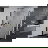 Mexen Pretoria Duschkabine schwenkbar 70 x 110 cm, transparent, schwarz + Duschtasse Flat, schwarz - 852-070-110-70-00-4070B