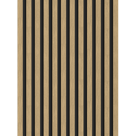 Mexen Lam-B lames murales 275 x 30 cm, panneau HDF 4 mm, placage technique, Noyer Lin - S100-275307-3015-015