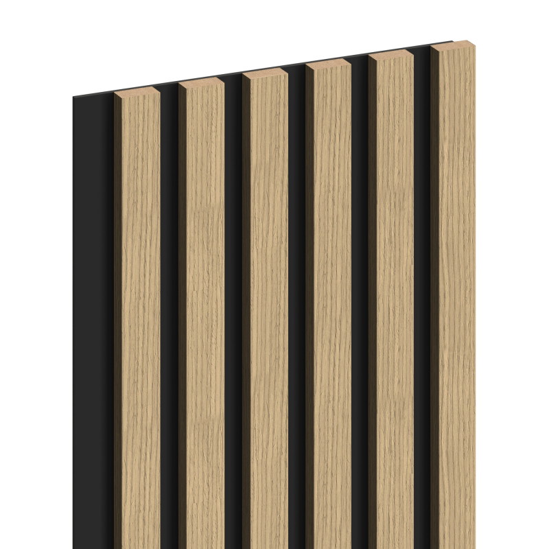 Mexen Lam-B paneles de pared 275 x 30 cm, tablero HDF 4 mm, chapa técnica, Nogal Linaza - S100-275307-3015-015