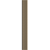 Mexen Lam-B Wall Slats 275 x 30 cm, 4 mm HDF Board, Technical Veneer, Linen Walnut - S100-275307-3015-015