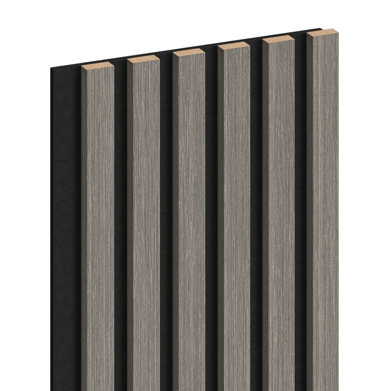 Mexen Lam-F Akustische Wandpaneele 275 x 30 cm, Filz 8 mm, technisches Furnier, Silberne Eiche - S105-275307-3015-007