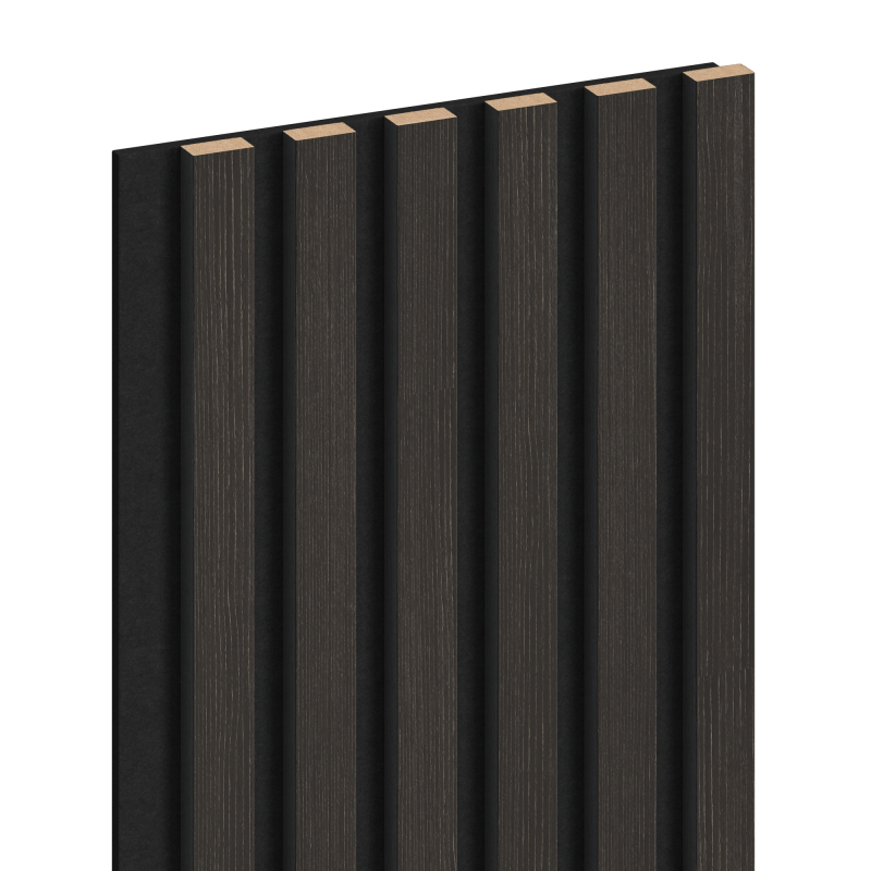 Mexen Lam-F Acoustic Wall Slats 275 x 30 cm, 8 mm Felt, Technical Veneer, Silvery Walnut - S105-275307-3015-009