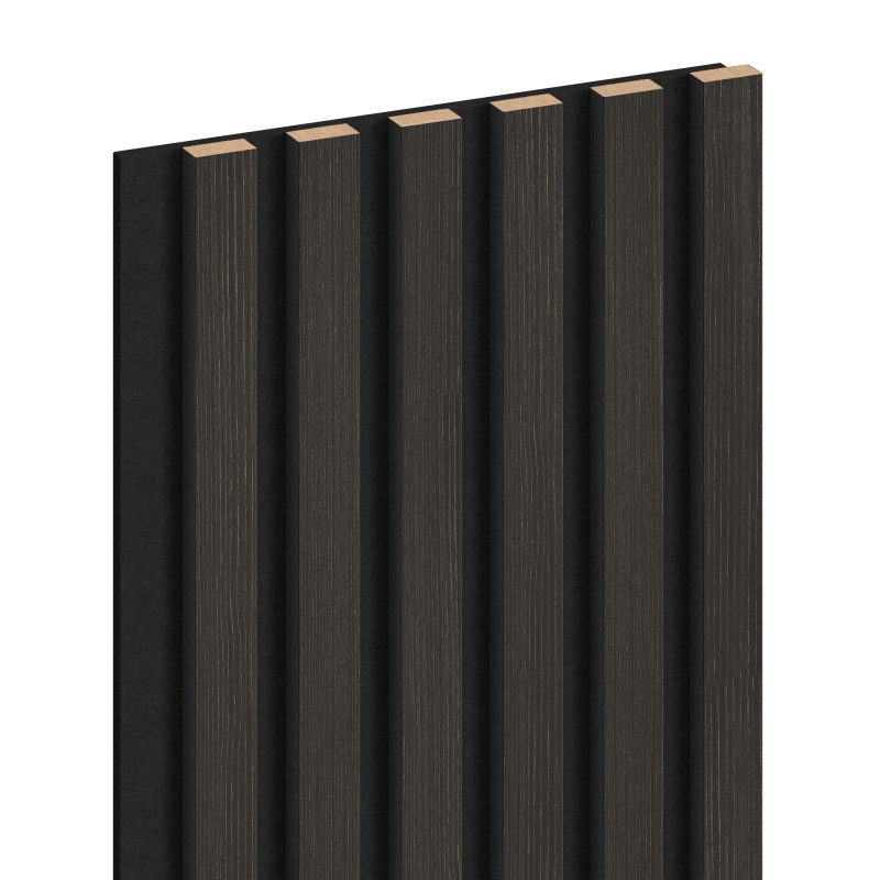 Mexen Lam-F paneles de pared acústicos 275 x 30 cm, fieltro 8 mm, chapa técnica, Nogal Plateado - S105-275307-3015-009