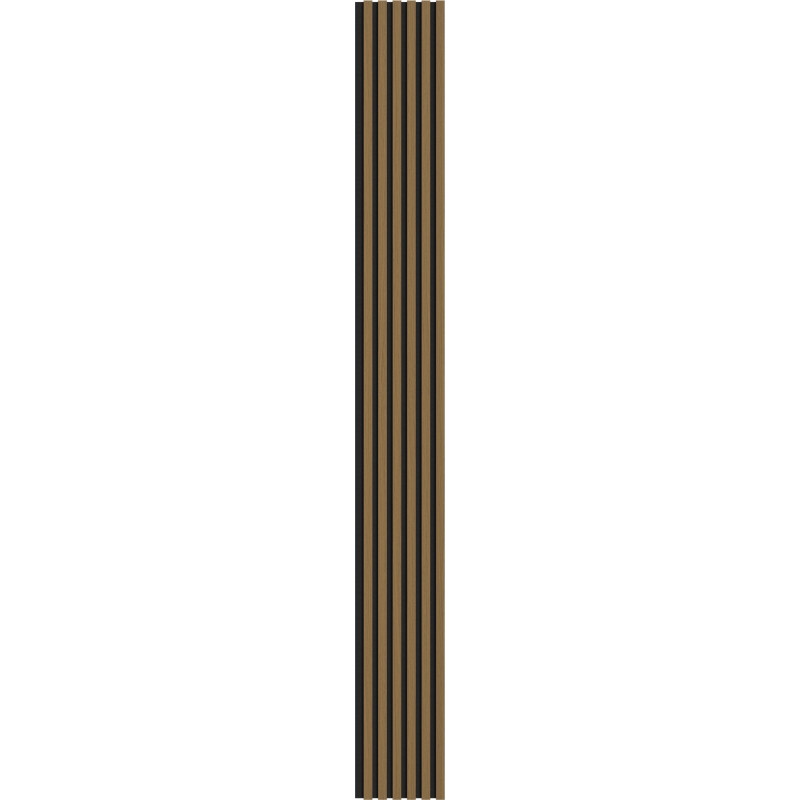 Mexen Lam-F paneles de pared acústicos 275 x 30 cm, fieltro 8 mm, chapa técnica, Teca Dorado - S105-275307-3015-014