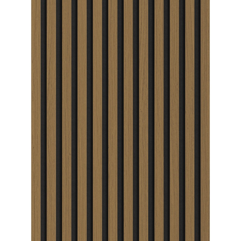 Mexen Lam-F lamele ścienne akustyczne 275 x 30 cm, filc 8 mm, fornir techniczny, Teak Złocisty - S105-275307-3015-014