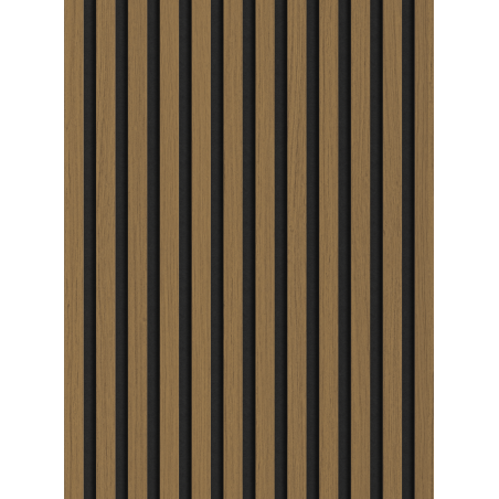 Mexen Lam-F akustische Wandpaneele 275 x 30 cm, 8 mm Filz, technisches Furnier, Goldenes Teak - S105-275307-3015-014