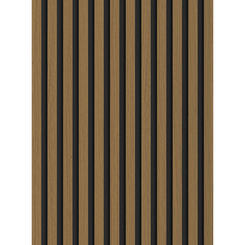 Mexen Lam-B Wandpaneele 275 x 30 cm, HDF Platte 4 mm, technisches Furnier, Gold-Teak - S100-275307-3015-014