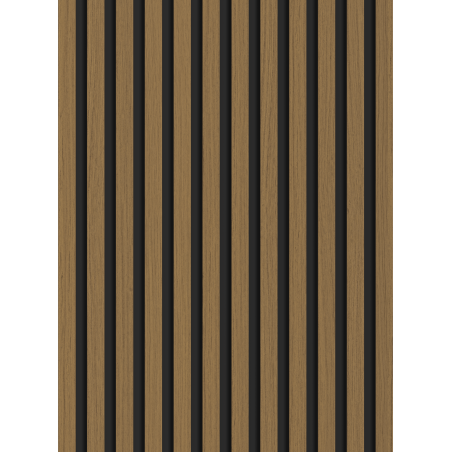Mexen Lam-B Wandpaneele 275 x 30 cm, HDF Platte 4 mm, technisches Furnier, Gold-Teak - S100-275307-3015-014