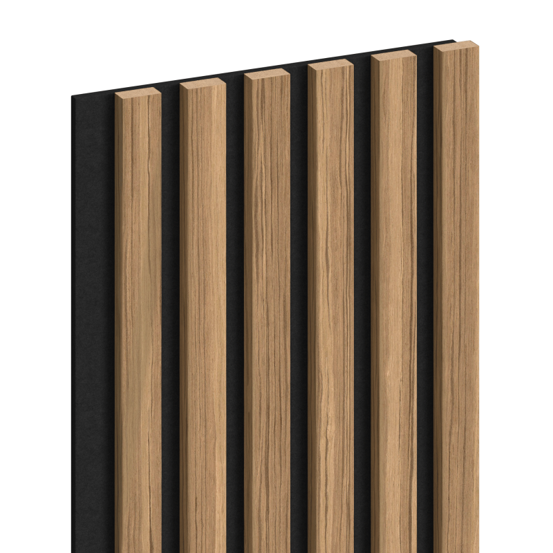 Mexen Lam-F Akustikwandpaneele 275 x 30 cm, 8 mm Filz, technisches Furnier, Helles Nussbaum - S105-275307-3015-017