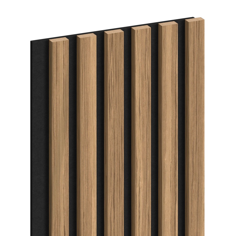 Mexen Lam-F paneles acústicos de pared 275 x 30 cm, fieltro 8 mm, chapa técnica, Nogal Claro - S105-275307-3015-017