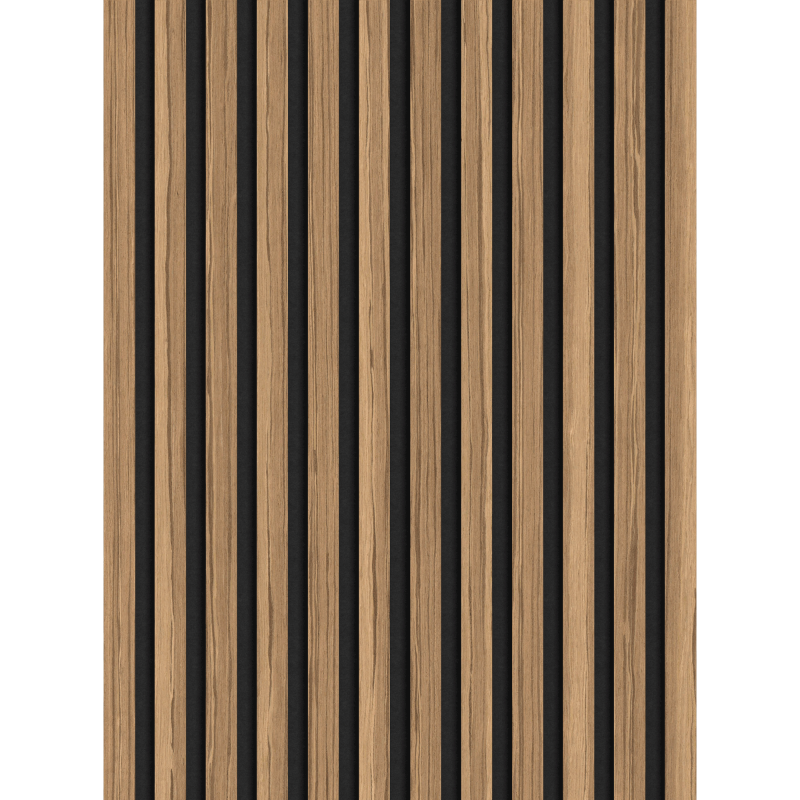 Mexen Lam-F Akustik-Wandpaneele 275 x 30 cm, Filz 8 mm, technisches Furnier, Helles Nussbaum - S105-275307-3015-017