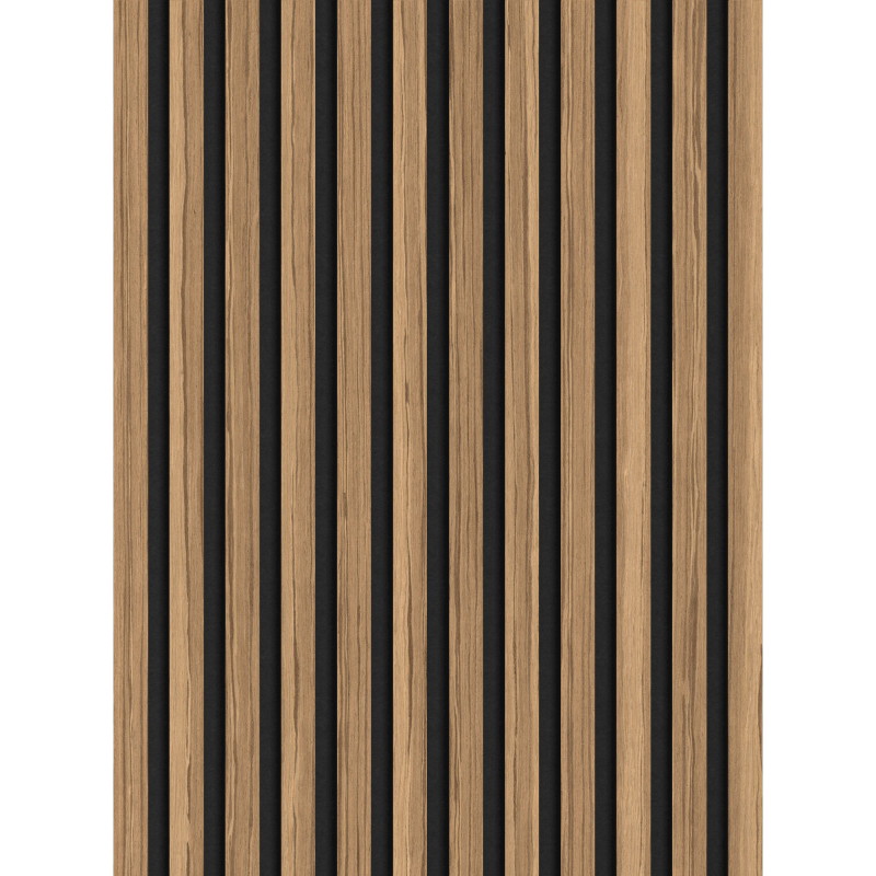 Mexen Lam-F lamelle a parete acustiche 275 x 30 cm, feltro 8 mm, impiallacciatura tecnica, Noce Chiaro - S105-275307-3015-017