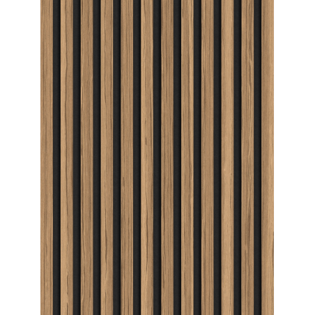 Mexen Lam-F Akustische Wandpaneele 275 x 30 cm, Filz 8 mm, Technisches Furnier, Hellnuss - S105-275307-3015-017