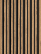Mexen Lam-F lamele ścienne akustyczne 275 x 30 cm, filc 8 mm, fornir techniczny, Orzech Jasny - S105-275307-3015-017