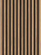 Mexen Lam-F lames murales acoustiques 275 x 30 cm, feutre 8 mm, placage technique, Noyer Clair - S105-275307-3015-017