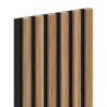 Mexen Lam-B lamelles murales 275 x 30 cm, panneau HDF 4 mm, placage technique, Noyer Clair - S100-275307-3015-017
