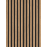 Mexen Lam-B wall slats 275 x 30 cm, 4 mm HDF board, technical veneer, Light Walnut - S100-275307-3015-017