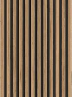 Mexen Lam-B lamelles murales 275 x 30 cm, panneau HDF 4 mm, placage technique, Noyer Clair - S100-275307-3015-017