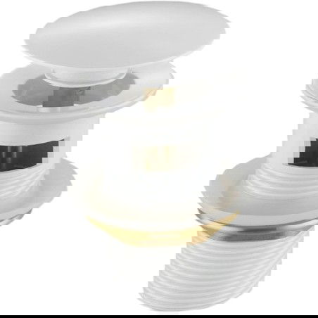 Mexen pyöreä napsautettava korkki ylivuodolla, valkoinen - 79920-20