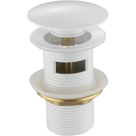 Mexen ronde klik-klak stop met overloop, wit - 79920-20