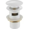 Mexen ronde klik-klak stop met overloop, wit - 79920-20