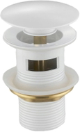 Mexen ronde klik-klak stop met overloop, wit - 79920-20