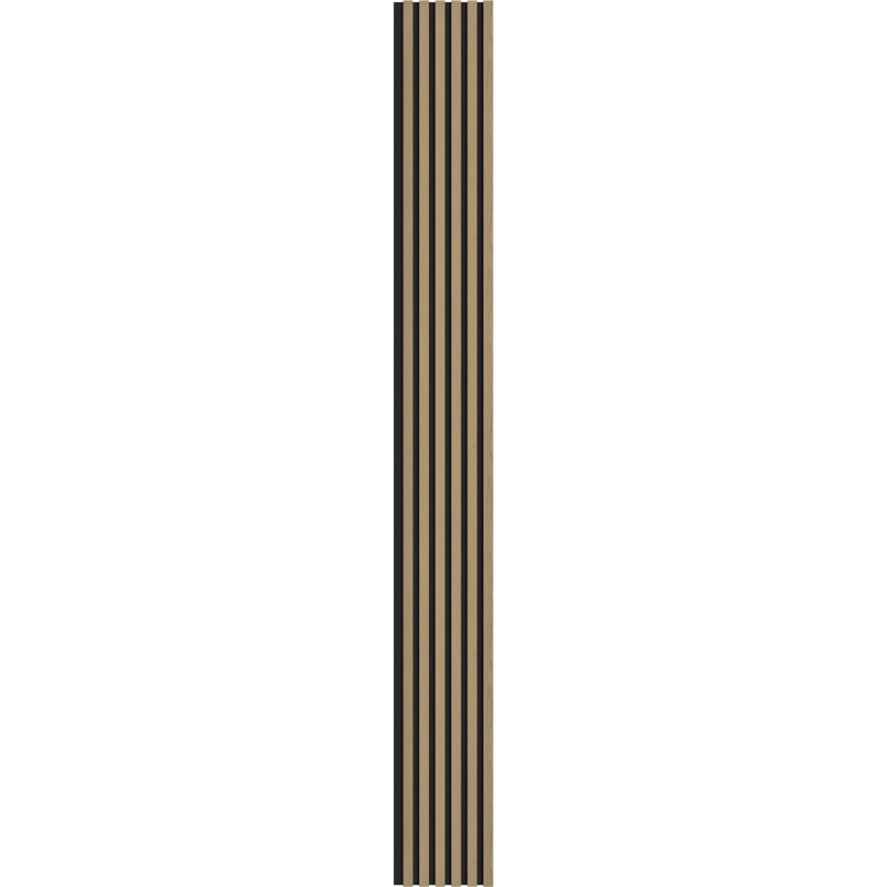 Mexen Lam-F akustische Wandpaneele 275 x 30 cm, Filz 8 mm, technisches Furnier, Edle Eiche - S105-275307-3015-004