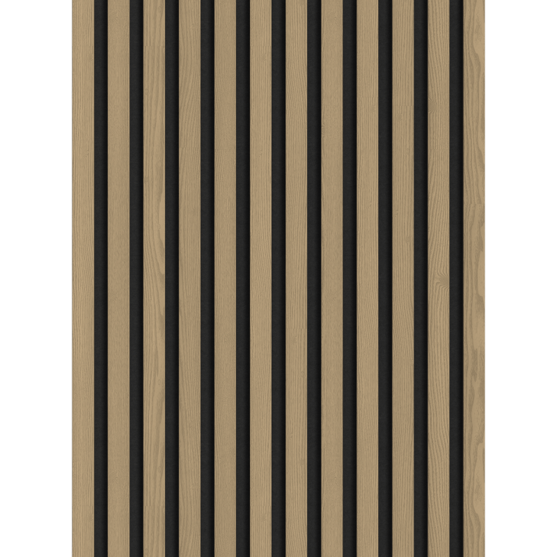 Mexen Lam-F Acoustic Wall Slats 275 x 30 cm, 8 mm Felt, Technical Veneer, Noble Oak - S105-275307-3015-004