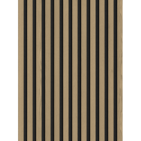 Mexen Lam-F akustische Wandpaneele 275 x 30 cm, Filz 8 mm, technisches Furnier, Edle Eiche - S105-275307-3015-004