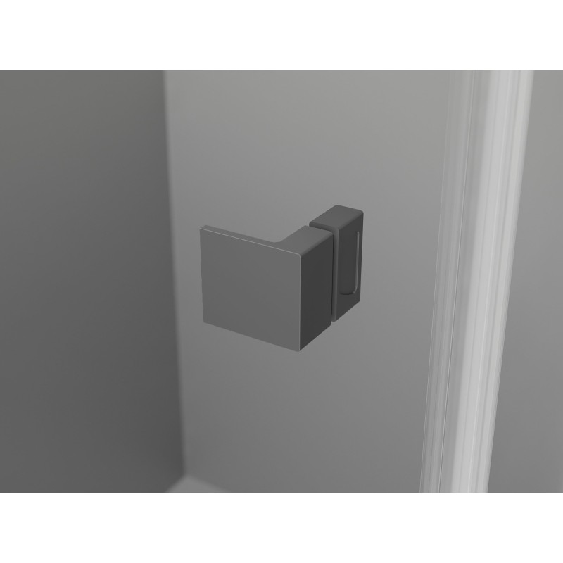 Mexen Lunar Duo cabine de douche pivotante gauche 120 x 110 cm, transparent, métal gun - 834-120L-110P-95-00