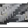 Mexen Pretoria Duschkabine aufklappbar 70 x 120 cm, transparent, schwarz + Duschwanne Flat, schwarz - 852-070-120-70-00-4070B