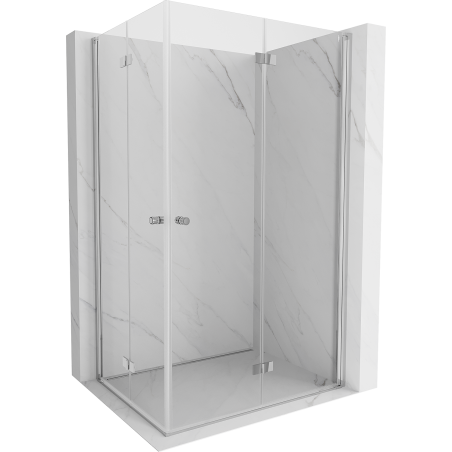 Mexen Mist-F Duo volditav dušinurk parempoolne 80 x 85 cm, läbipaistev, kroom - 8A6-080L-085P-01-00
