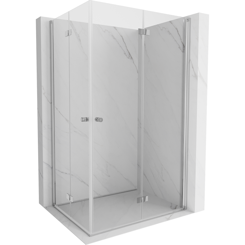 Mexen Mist-F Duo Faltbare Duschkabine 80 x 100 cm, transparent, Chrom - 8A6-080L-100P-01-00