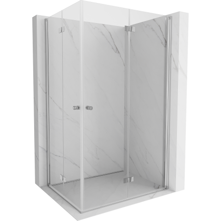 Mexen Mist-F Duo Faltbare Duschkabine 80 x 100 cm, transparent, Chrom - 8A6-080L-100P-01-00